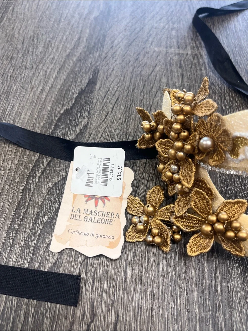 Elegant Gold Glitter Venetian Eye Mask - masquerade cosplay
